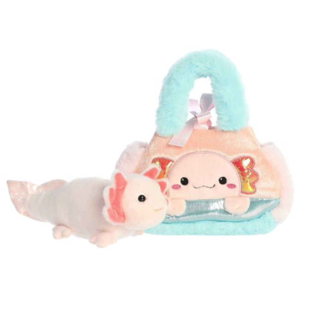 Aurora Fancy Pals Peek A Boo Axolotl Bag 7 Inch Plush Figure - Radar Toys