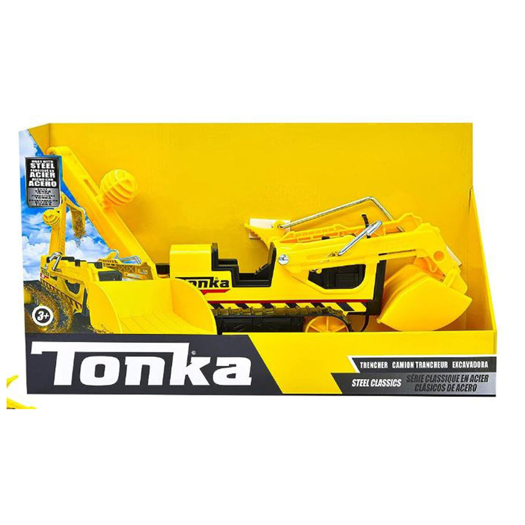 Tonka Steel Classics Trencher Construction Vehicle Toy