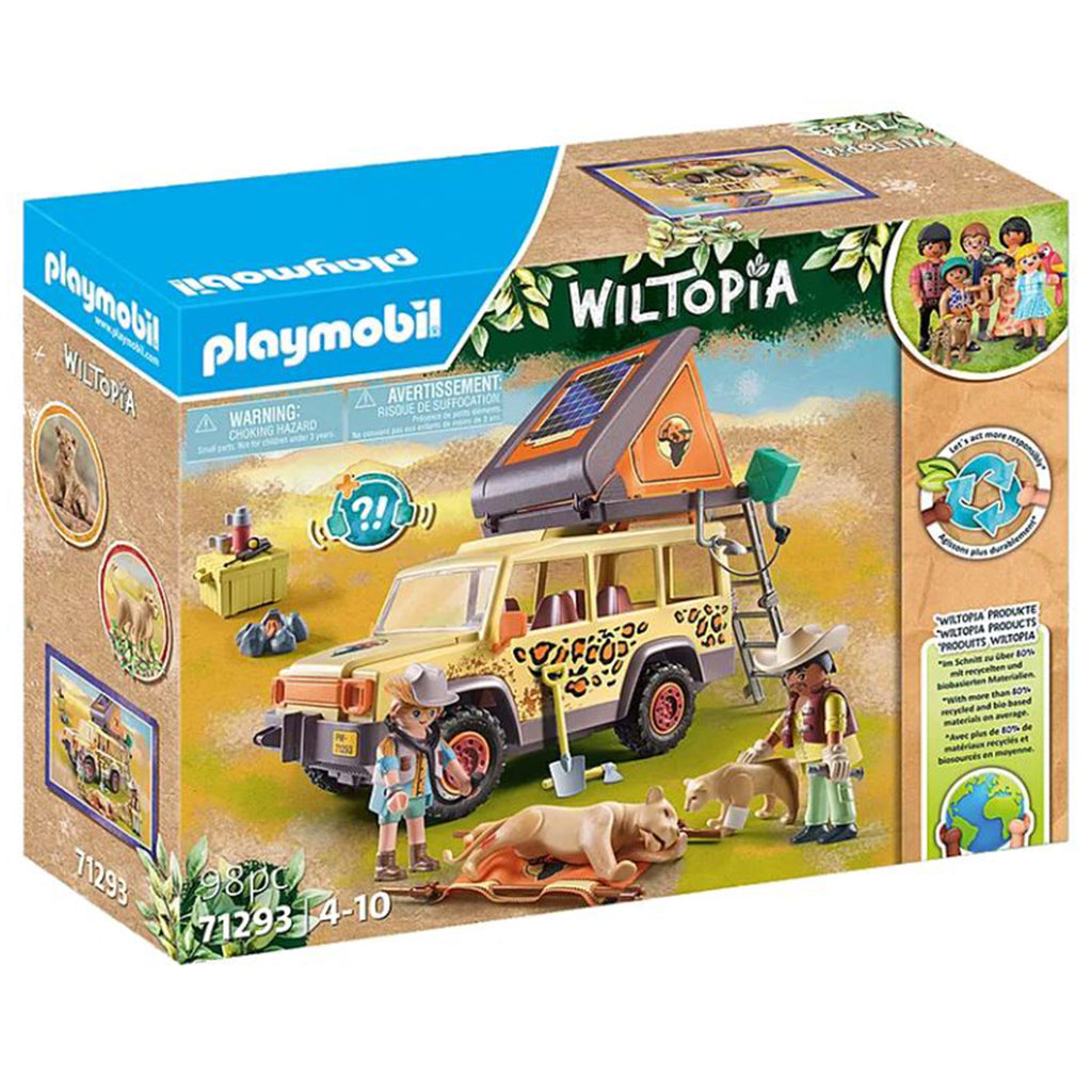 Playmobil Wiltopia Cross-Country Vehicle With Lions Building Set - Radar Toys