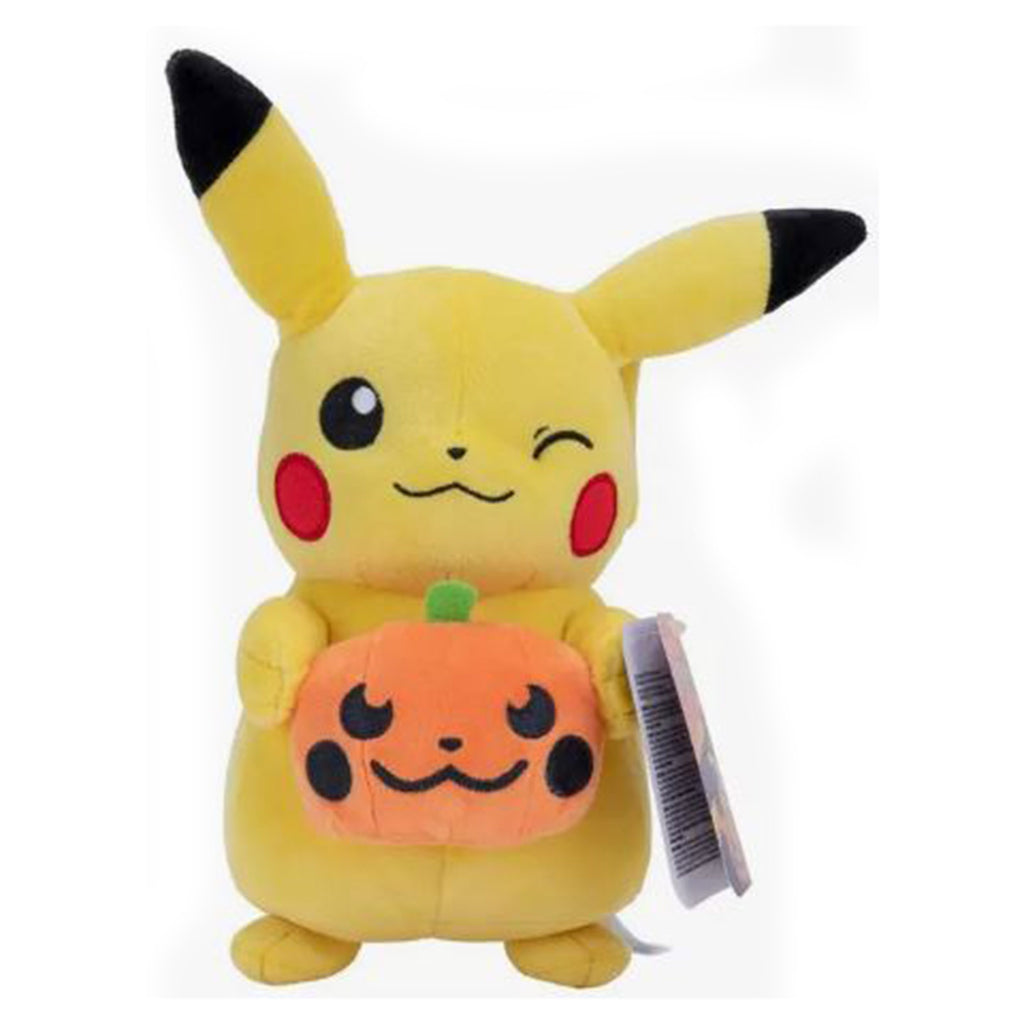 Jazwares Pokemon Halloween Pikachu With Pumpkin 8 Inch Plush Figure