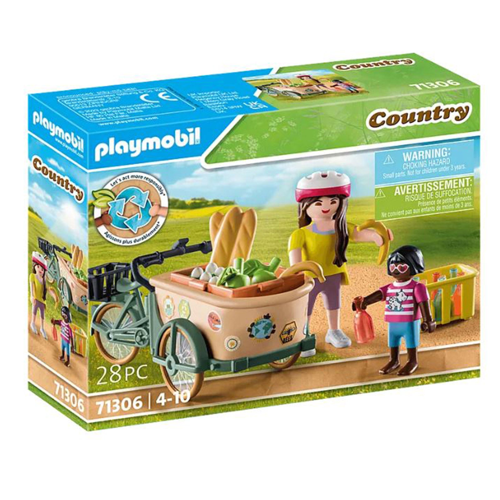 playmobil fahrradtasche Playmobil Country Cat Family Building Set| Radar Toys