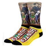 Bioworld Hunter X Hunter Characters Panel Sublimated Single Pair Men's Crew Socks - Radar Toys