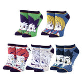 Bioworld Hunter X Hunter Characters Mix And Match 5 Pair Ankle Socks - Radar Toys