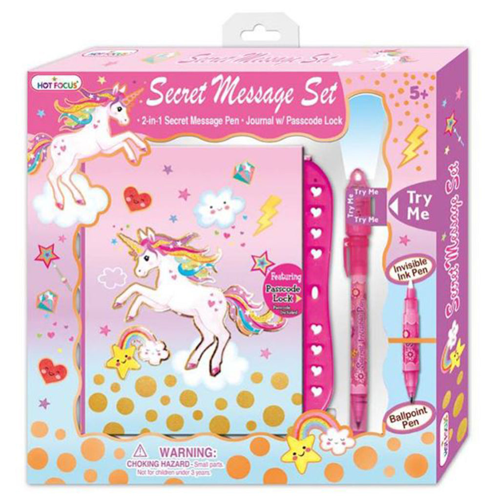 Hot Focus Unicorn Secret Message Journal Set - Radar Toys