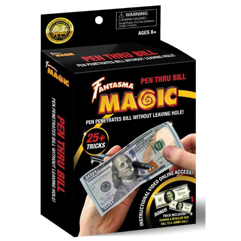 Fantasma Toys Pen Thru Bill 25 Tricks Magic Set
