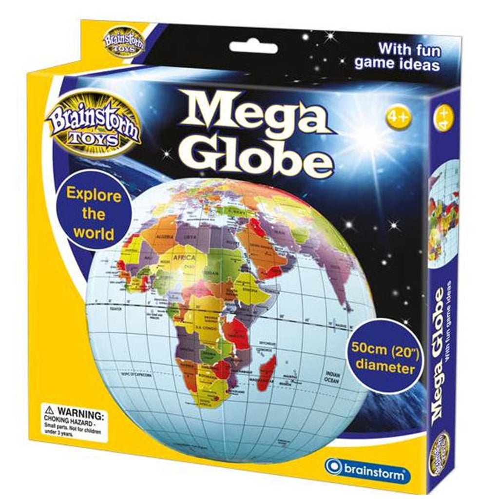 Brainstorm Toys Mega Globe Inflatable 20 Inch Diameter - Radar Toys