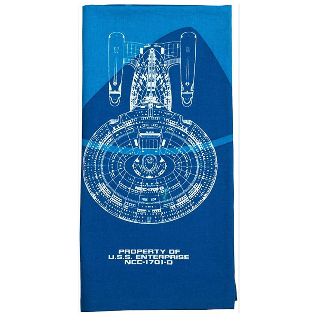 Bioworld Star Trek USS Enterprise NCC 1701 D Dish Towel - Radar Toys