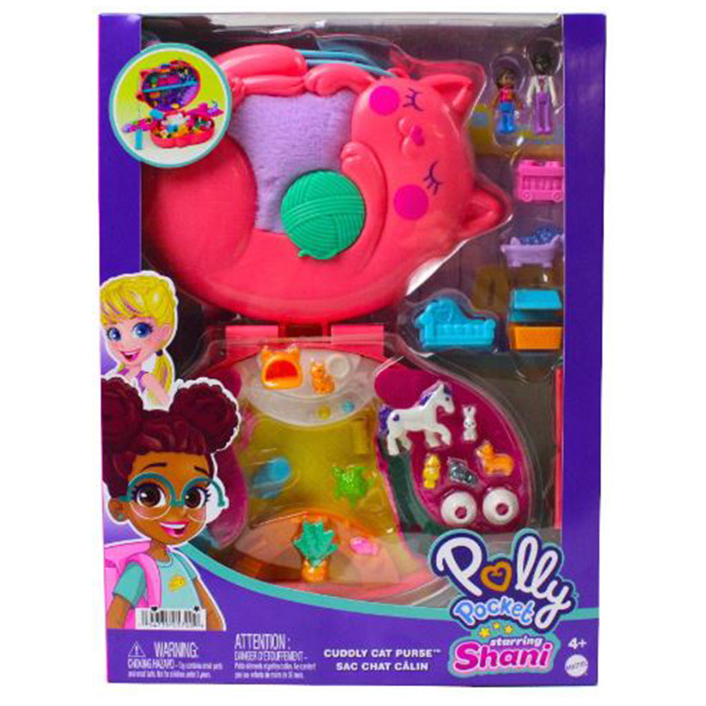 Fisher Price Polly Pocket Cuddly Cat Purse Set