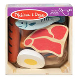 Melissa And Doug Wooden Food Groups Protein Plat Set - Radar Toys
