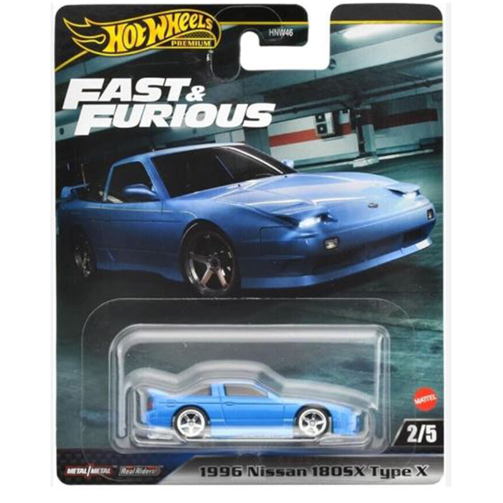 Mattel Hot Wheels Premium Fast And The Furious 1996 Nissan 180SX Type X Diecast Vehicle