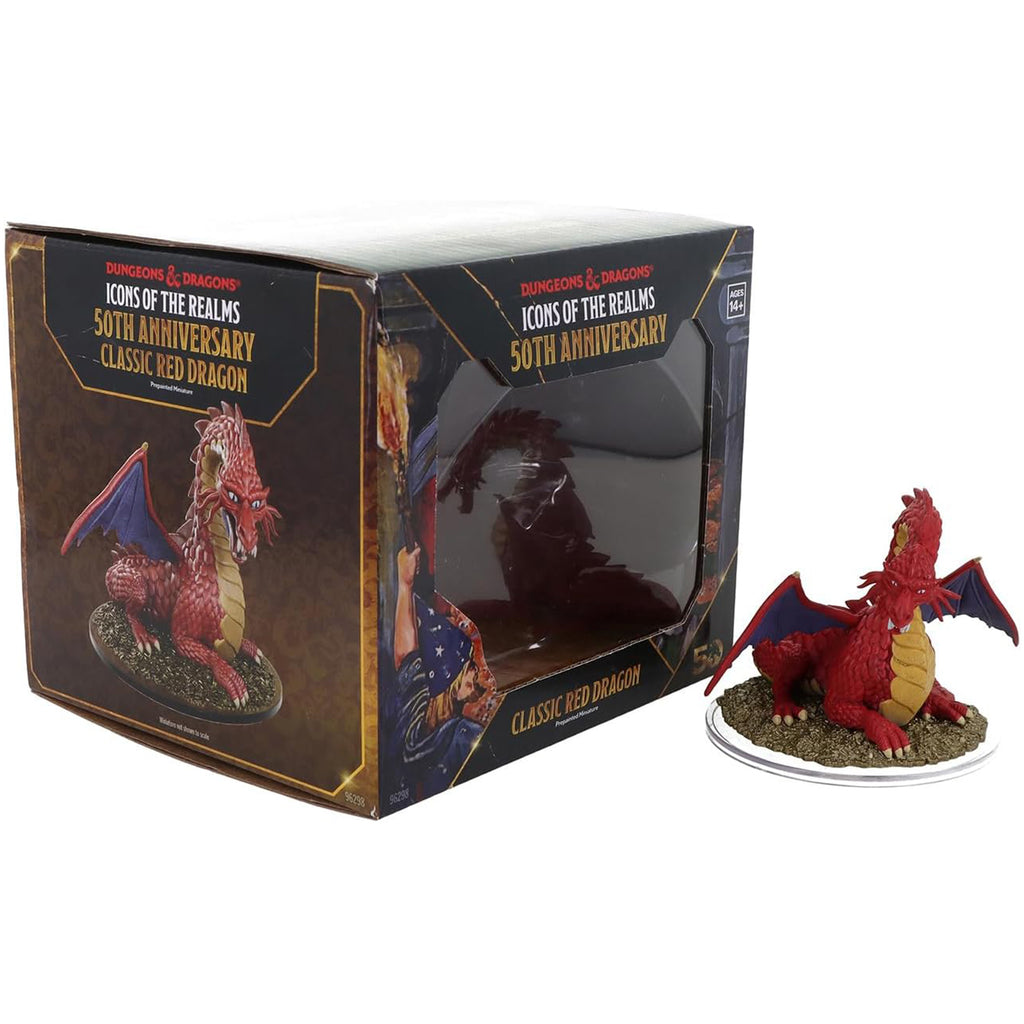 Dungeons And Dragons Icons 50th Classic Red Dragon Figure