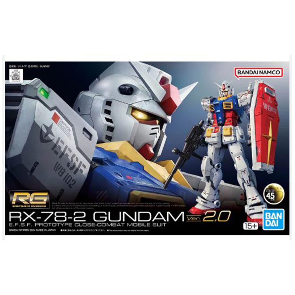 Bandai Mobile Suit Gundam RG RX-78-2 Gundam Ver 2.0 1/144 Scale Model Kit