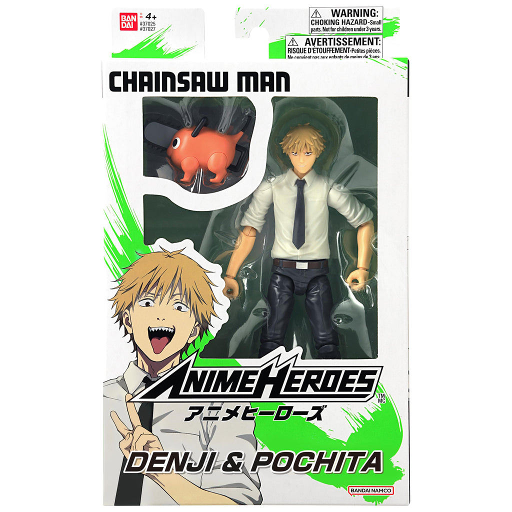 Bandai Chainsaw Man Anime Heroes Denji And Potchita Action Figure