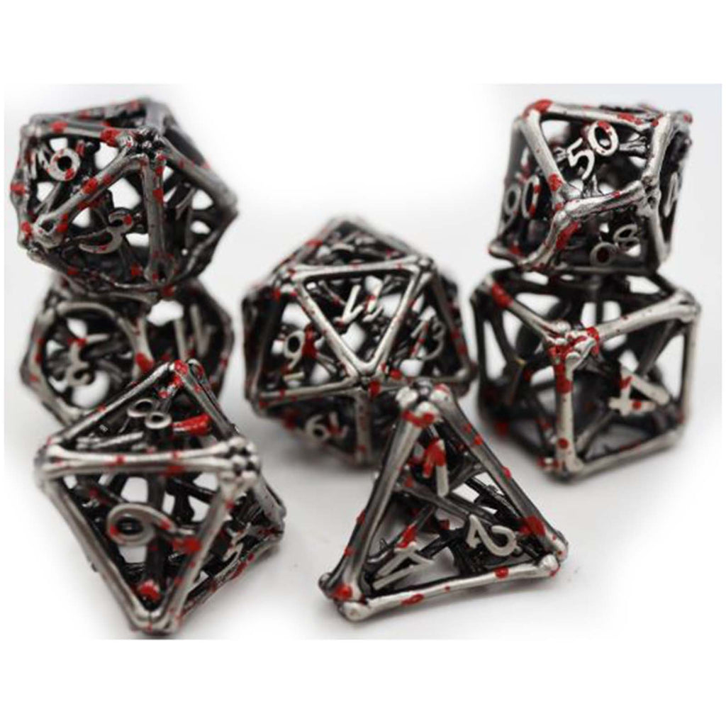 Foam Brain Vampire Bones Hollow Metal RPG Dice Set