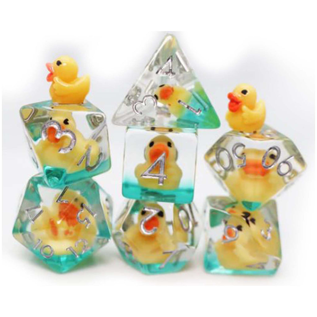 Foam Brain Rubber Duckie RPG Dice Set