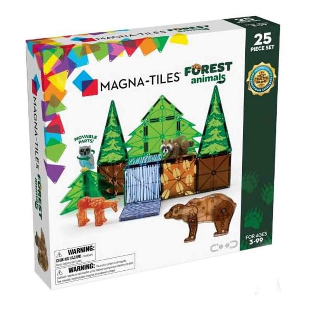 Magna-Tiles Forest Animals 25 Piece Magnetic Tile Building Set