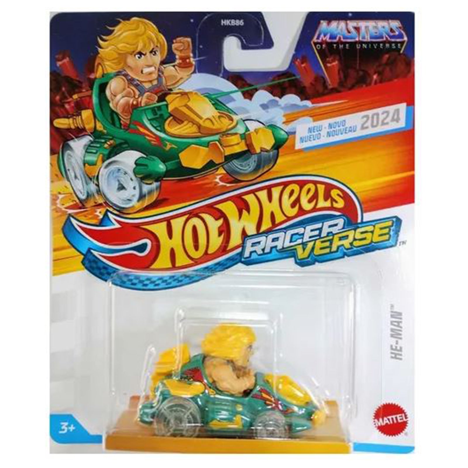 Mattel Hot Wheels Racer Verse Masters Of The Universe He-Man Diecast ...