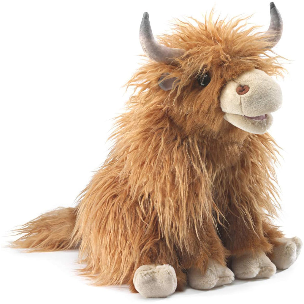 Folkmanis Highland Cow 16 Inch Plush Puppet