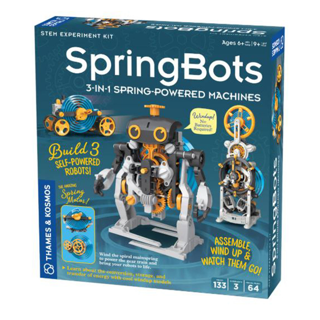 Thames And Kosmos Spring Bots 3 In 1 Spring Powered Machines Set
