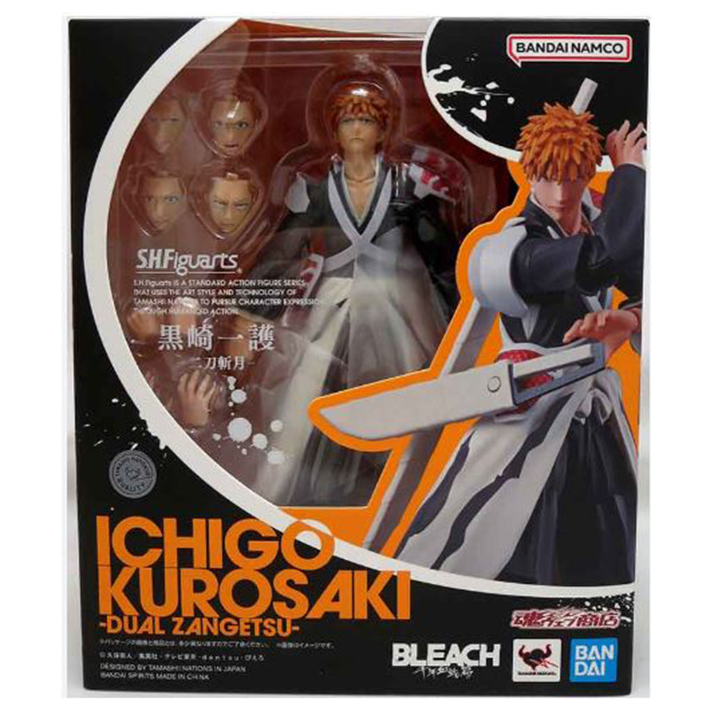 Bandai Bleach Tamashii Nations SHFiguarts Ichigo Kurosaki Dual Zangetsu Figure