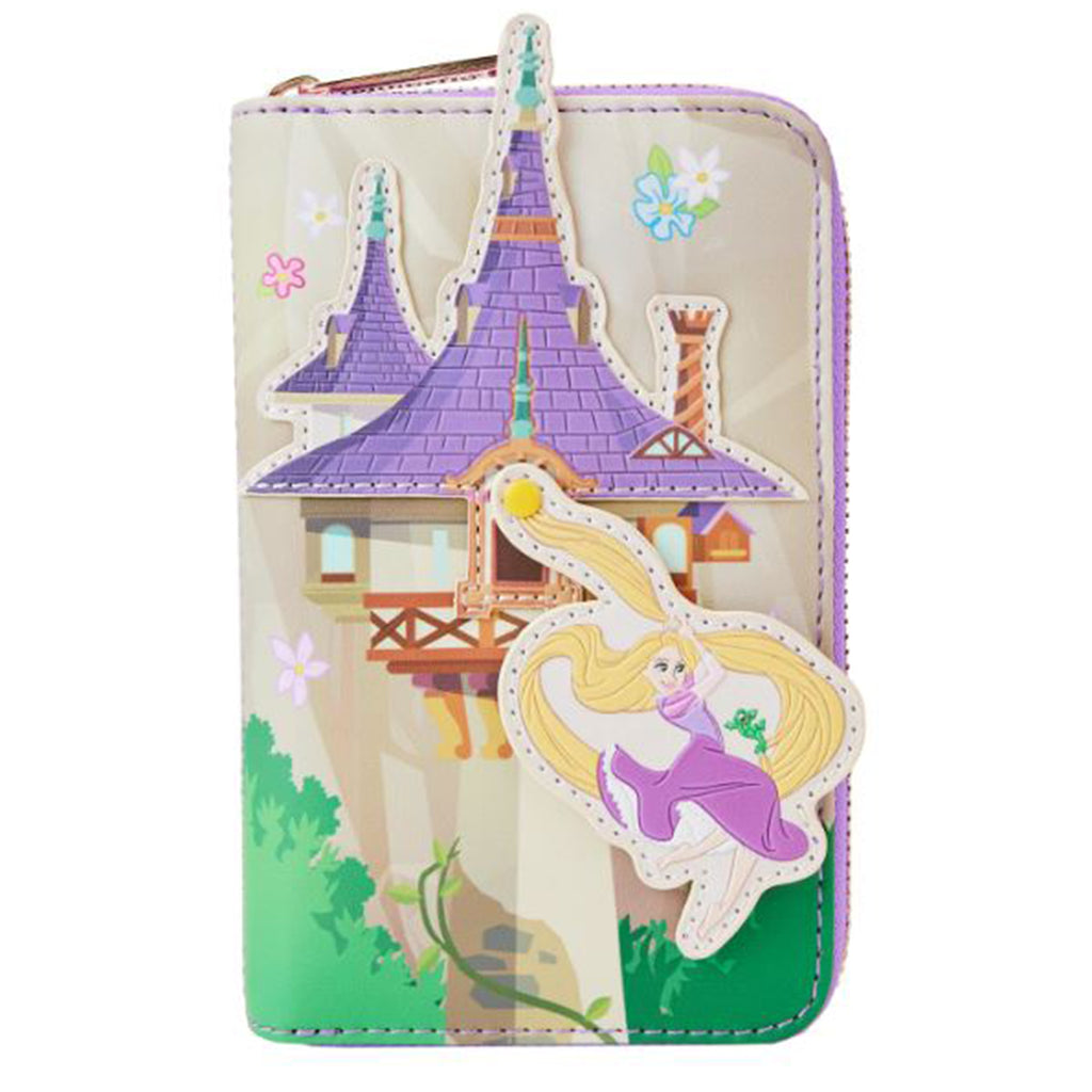 Loungefly Disney Tangled Rapunzel Swinging From Tower Zip Around Wallet