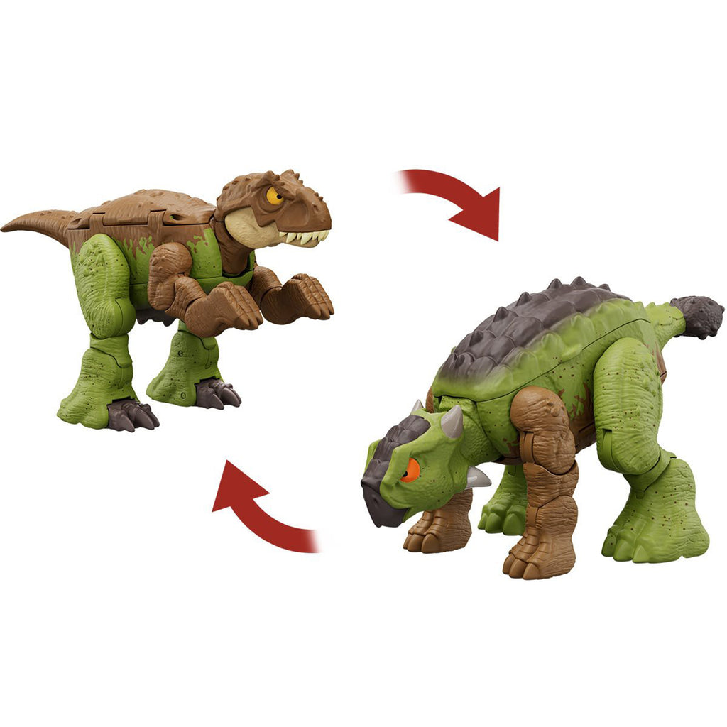 Jurassic World Fierce Changers Tyrannosaurus Rex And Ankylosaurus Figure - Radar Toys