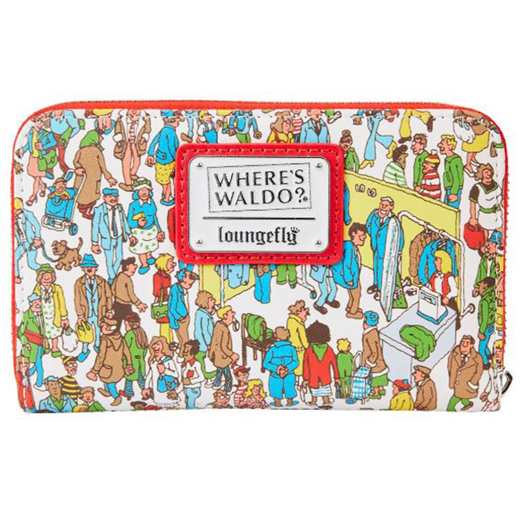 Loungefly Where's Waldo All Over Print Zip Around Wallet