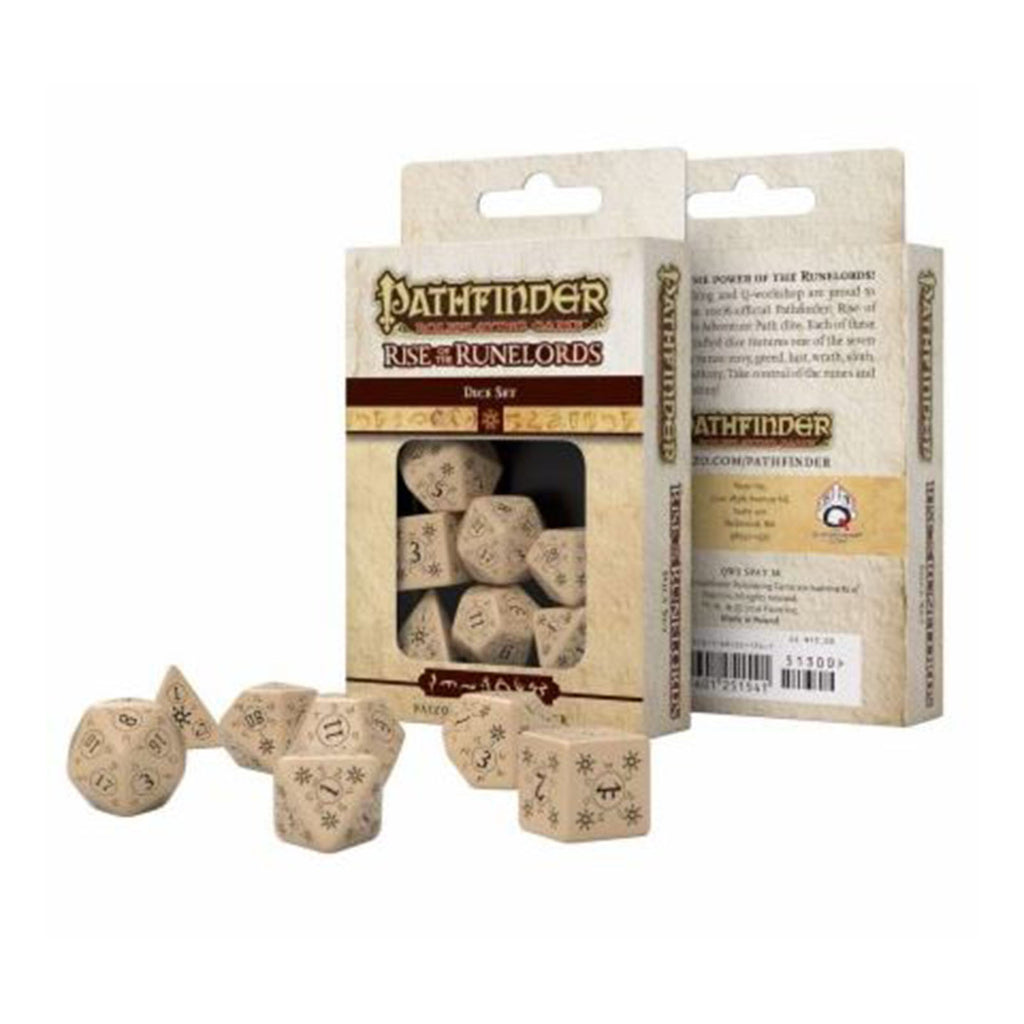 Q Workshop Pathfinder Rise Of The Runelords 7 Piece Dice Set