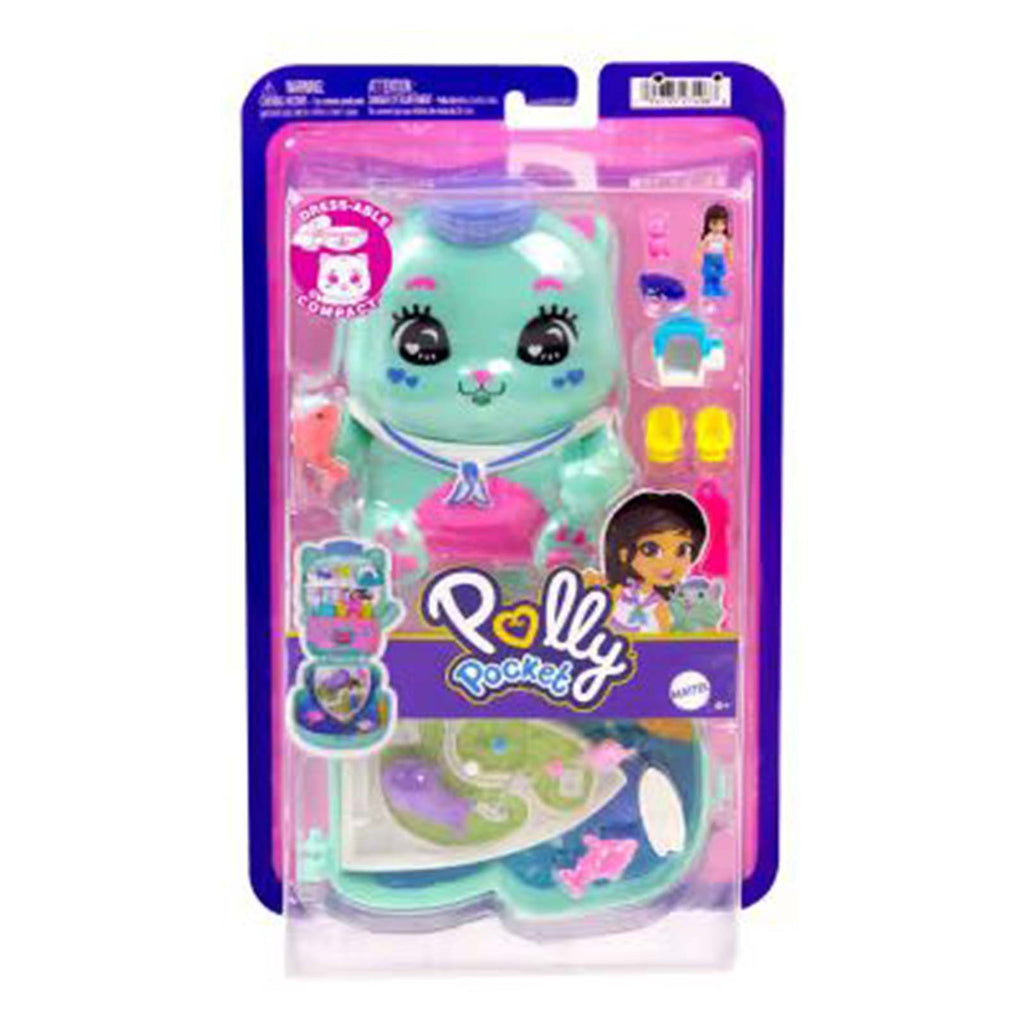 Mattel Polly Pocket Cat Compact Miniature Figure Set