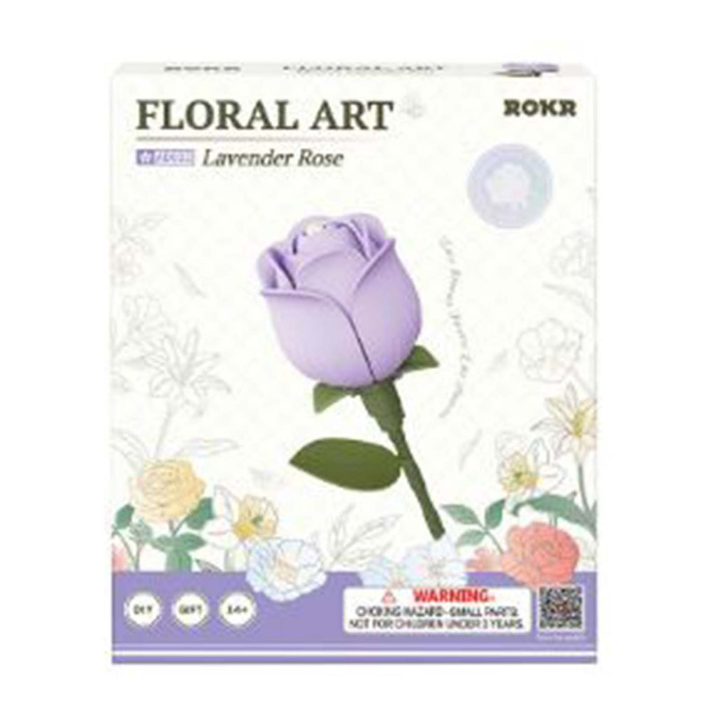 Robotime ROKR Floral Art Lavender Rose Building Set