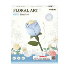 Robotime ROKR Floral Art Blue Rose Building Set - Radar Toys