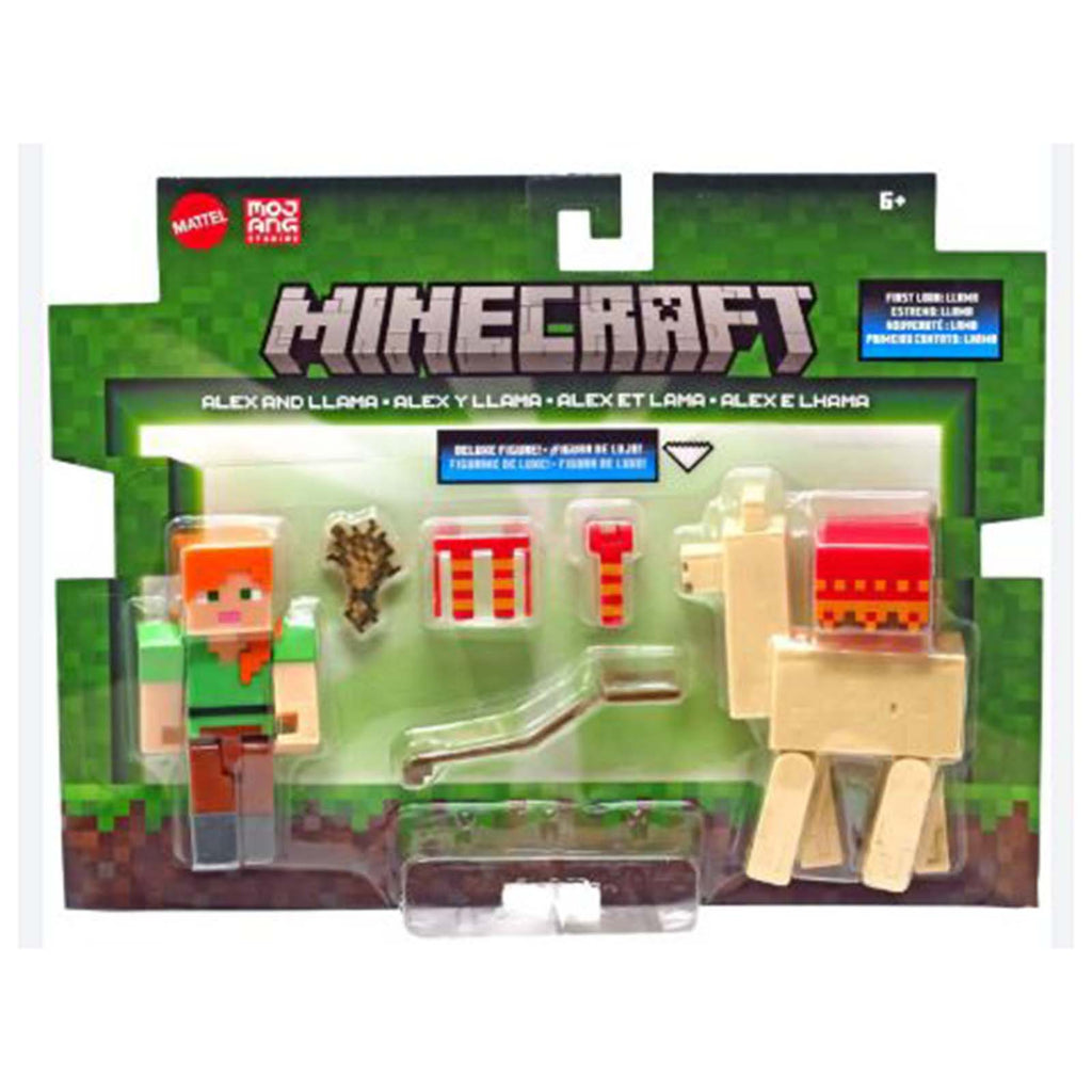 Mattel Minecraft Alex And Llama Figure Set