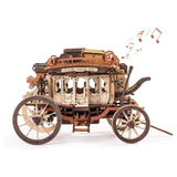 Robotime Rokr DIY Mechanical Music Box Stagecoach Building Set - Radar Toys