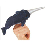 Folkmanis Narwhal Mini 8 Inch Plush Puppet - Radar Toys