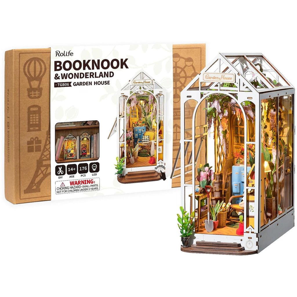 Robotime Rolife Booknook And Wonderland Garden House Set