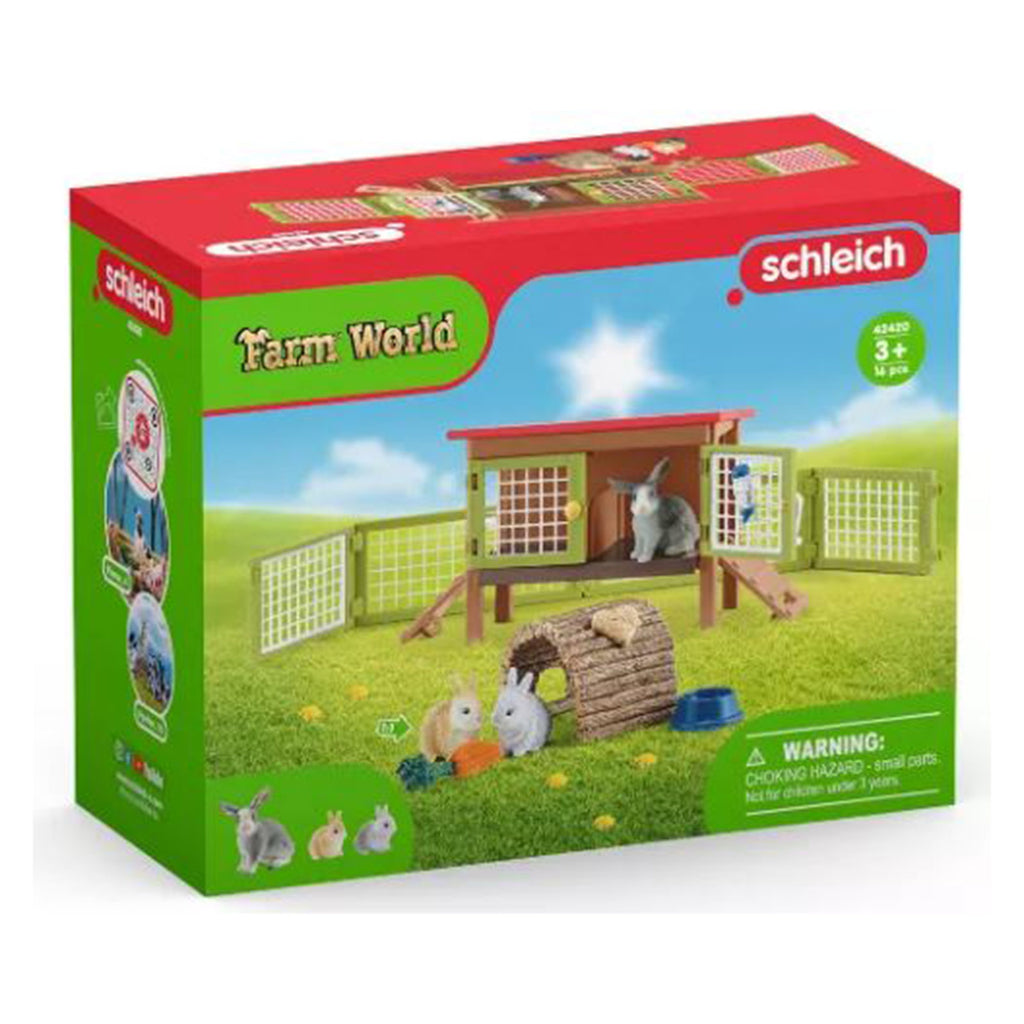 Schleich Rabbit And Guinea Pig Hutch Set 42500| Radar Toys