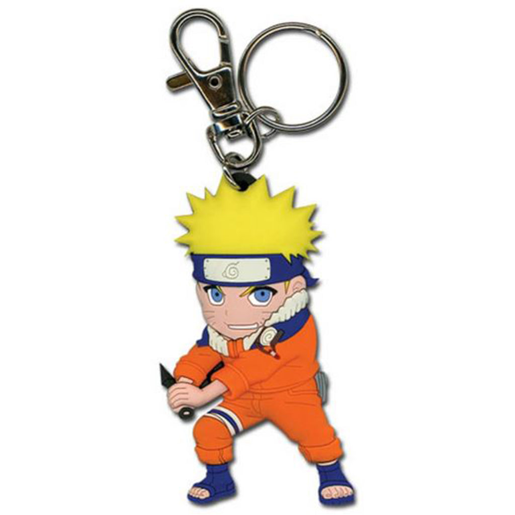 Naruto SD Naruto Holding Weapon PVC Keychain