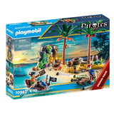 Playmobil Pirates Treasure Island With Rowboat Building Set 70962 - Radar Toys