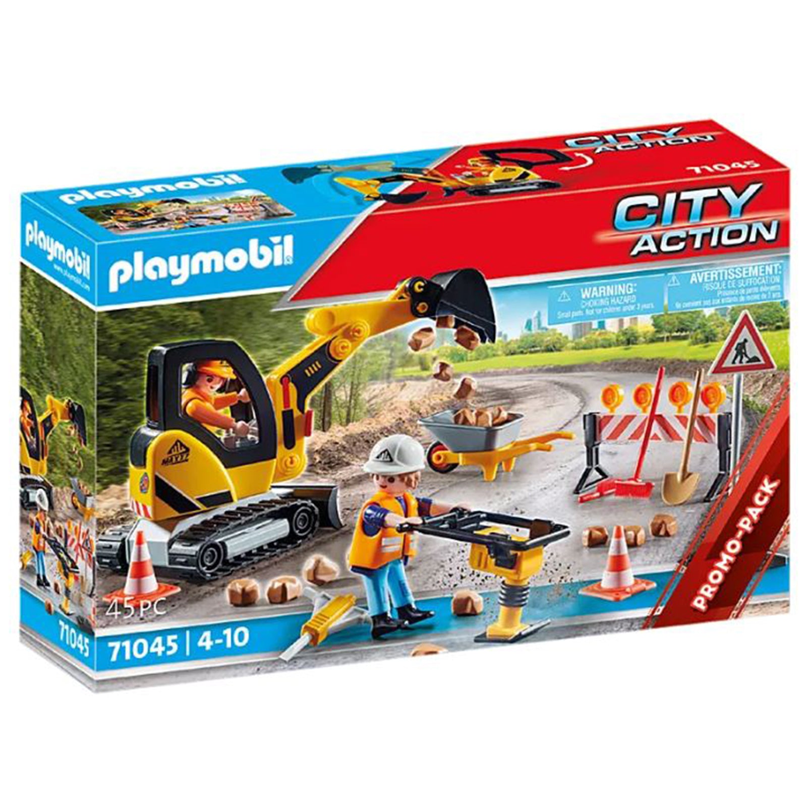 Legitimationsoplysninger alkove tit Playmobil City Action Road Construction Building Set 71045| Radar Toys