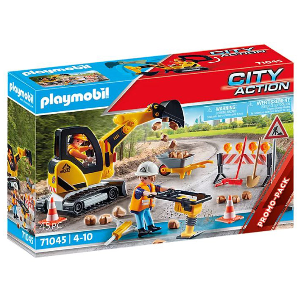 Playmobil City Action Road Construction Building Set 71045 - Radar Toys