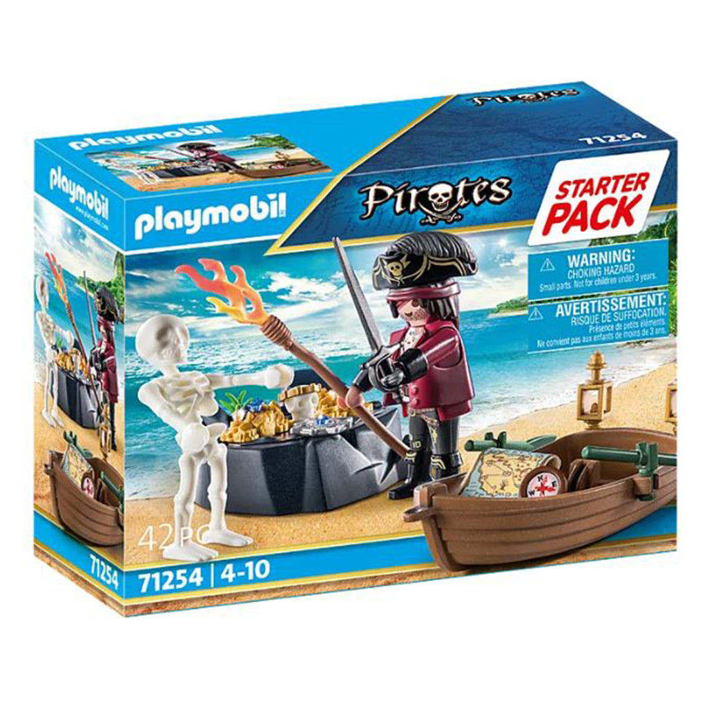 Playmobil Pirates Starter Pack Pirate With Rowing Boat Building Set 71254 - Radar Toys