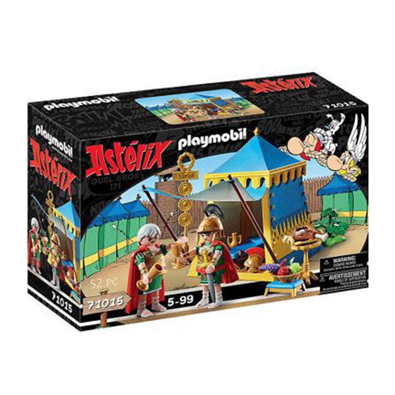 playmobil city action play tent Playmobil Asterix Leader's Tent With General Building Set 71015
