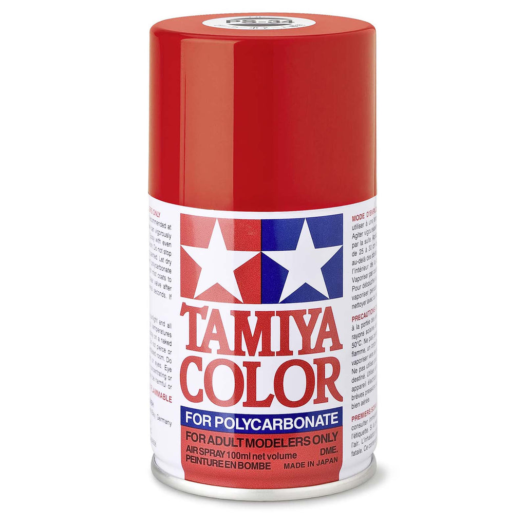 Tamiya Color PS-34 Bright Red Polycarbonate Spray Paint 100mL