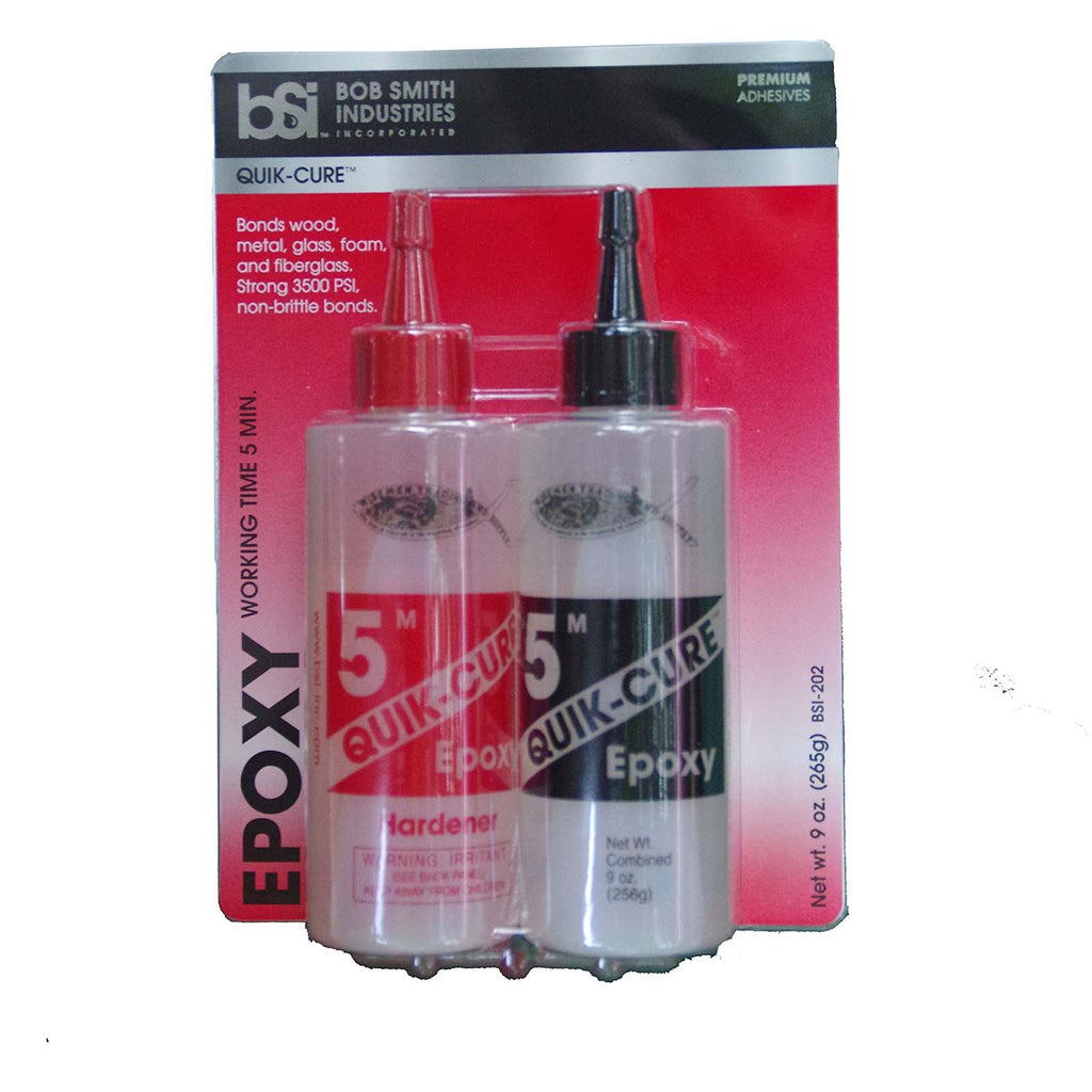 Bob Smith Quik-Cure 5 Minute Epoxy 9oz Set