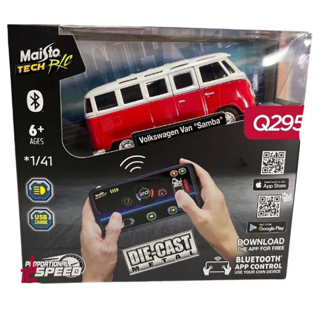 Maisto Tech RC Volkswagen Van Samba Bluetooth App RC Vehicle