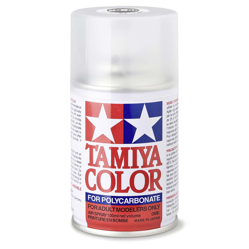 Tamiya Color PS-55 Flat Clear Flat Polycarbonate Spray Paint 100mL