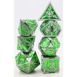 Foam Brain Crossed Swords Venom Sword Metal 7 Piece Dice Set - Radar Toys