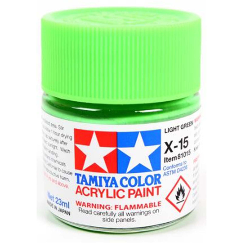 Tamiya Color X-15 Light Green Gloss Acrylic Paint 23mL