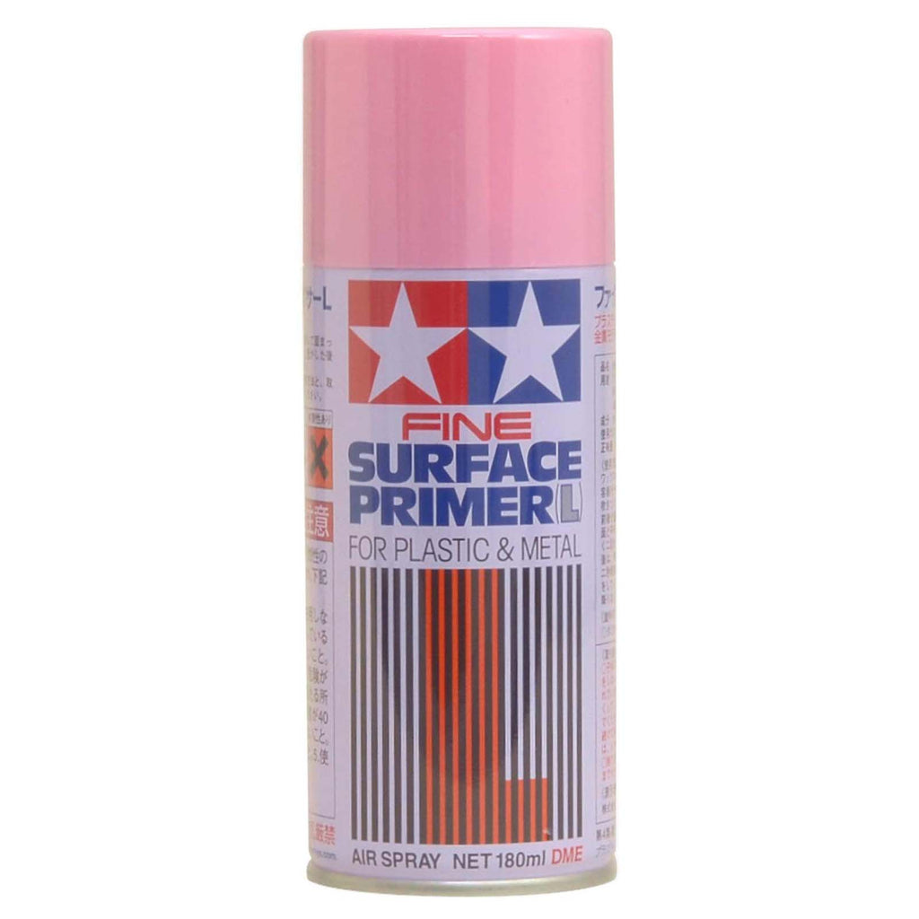 Tamiya Fine Surface Primer For Plastic And Metal Pink 180ml Spray Paint Can TAM87146