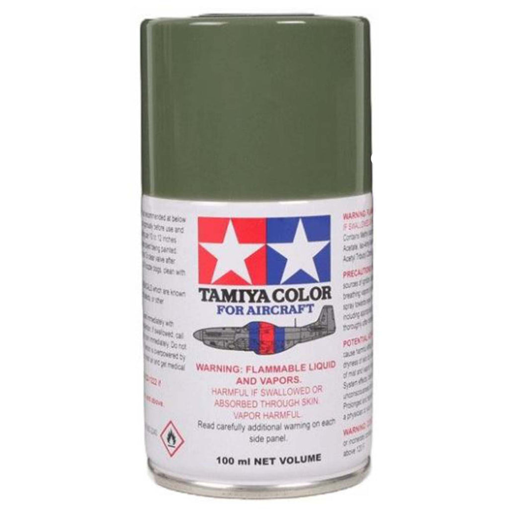 Tamiya Color For Aircraft AS-14 Olive Green USAF 100mL Spray Paint Can TAM86514